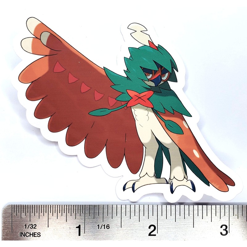Rowlet, Dartrix, Decidueye - 3 Vinyl Sticker Evolution Set