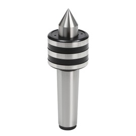 MT5 Live Center, 60° Morse Taper Lathe Center, Precision Bearing Steel, Medium Duty Rotary Tailstock Center, 0.0006" Accuracy, 2400RPM, for CNC, Metalworking, Wood Lathe, Industrial Cutting Tools