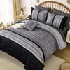 Dintszyayue Black Comforter Set King Size, 8 Pieces Boho Striped