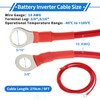 VekAuto 1 Pcs Battery Inverter Cable 10 AWG Gauge 9FT
