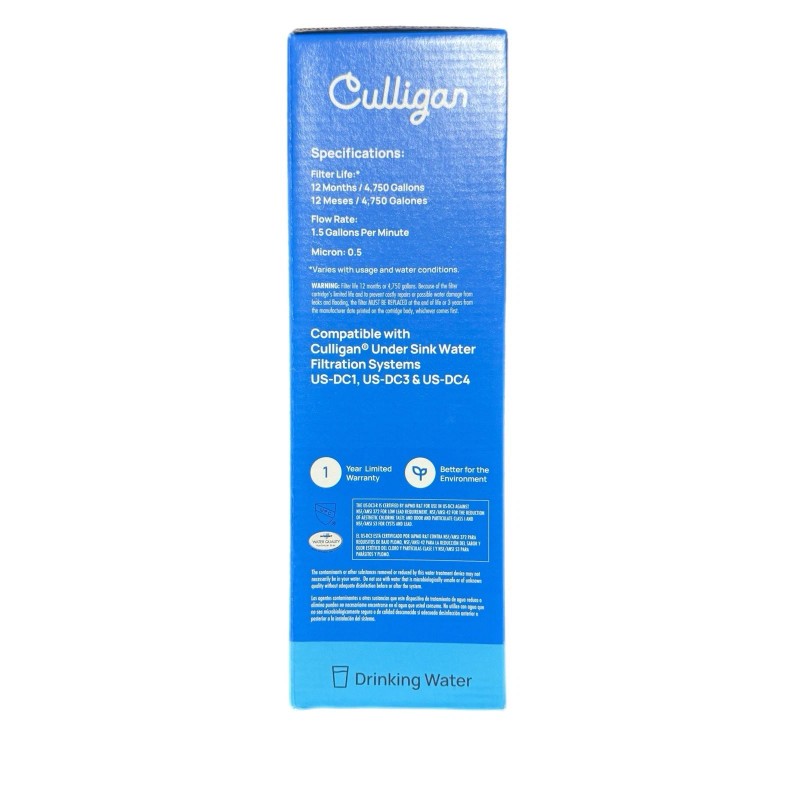 Culligan Under Sink Replacement Filter, Model US-DC3-R Advanced Filtration