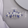 Chargances Wedding Crystal Hair Comb Bridal Leaf Pearl Hair Vine