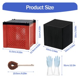2 PCS 2025 New Pure Cube Water Trough Filter 2.0, Eco-Aquarium with Honeycomb Charcoal, Super Strong Filtration Activated Carbon Filter Media for Fish Tanks, Horse Troughs, Ponds & Livestock Tanks
