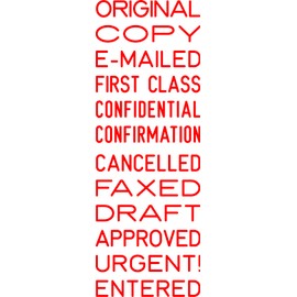 Trodat Printy 4822 Self Inking Dial-A-Phrase, 12 English Messages – Red Ink