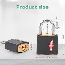DWOYOW TSA Approved Luggage Lock and 6 Luggage Tags, TSA Gun Lock Also Can Suit for Suitcase, Luggage, Backpack, Laptop Bag, Locke 6 Pack Black