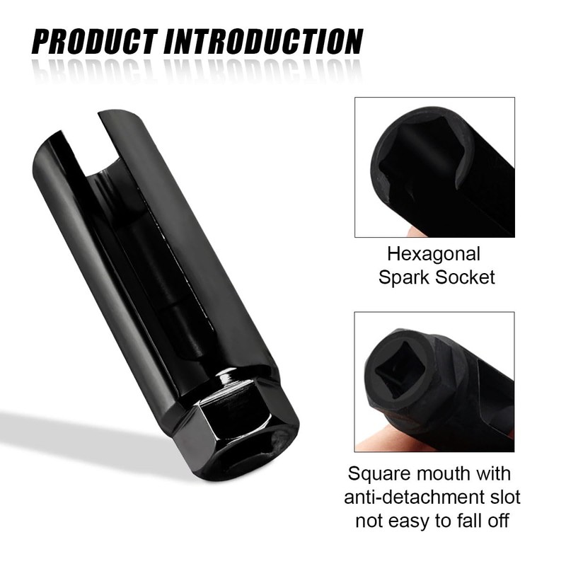 UHANBUT Car Oxygen Sensor Socket, 3/8 Inch Drive ×7/8 Inch