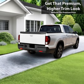 BOGAR TECH DESIGNS Rear Bumper Chrome Delete Overlay Fits Honda Ridgeline 2017-2024, Gloss Black