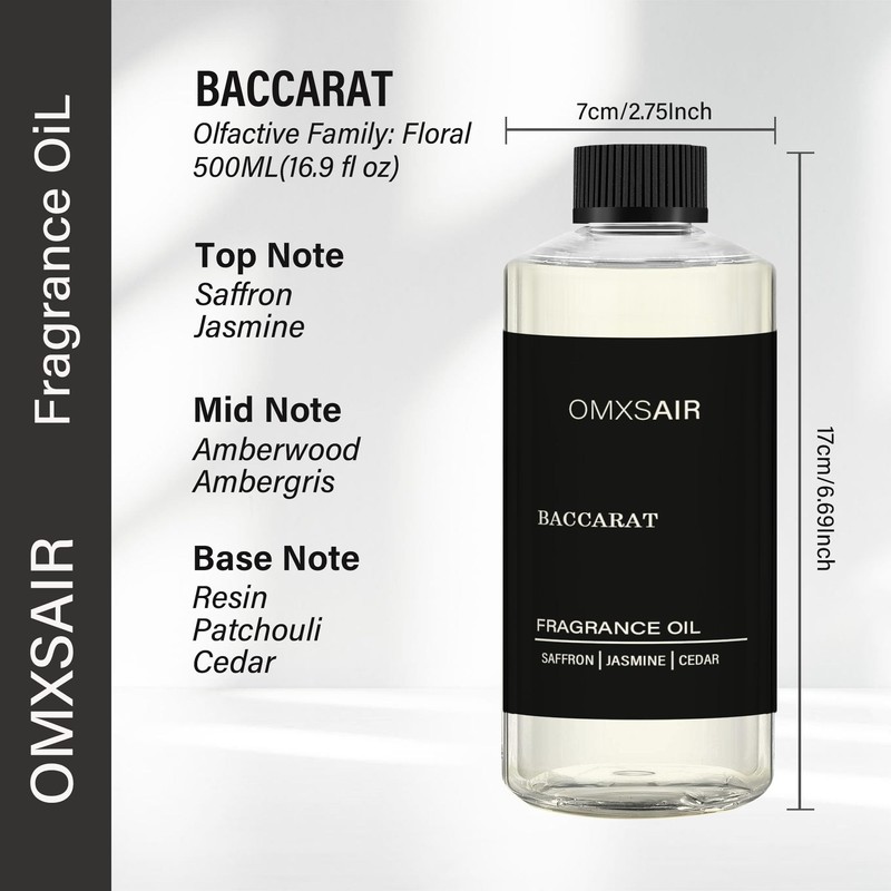 Baccarat Hotel Diffuser Oil Inspired by Baccarat 17.6 Fl Oz(500ml)