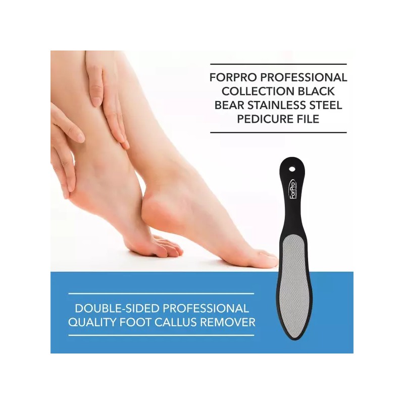 ForPro 블랙 베어 스테인리스 스틸 페디큐어 파일 캘러스 리무버 풋
