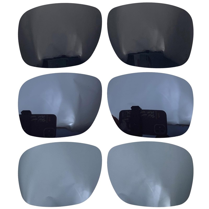 Replacement Lenses for Oakley Holbrook Metal OO4123 Sunglasses, Black chrome