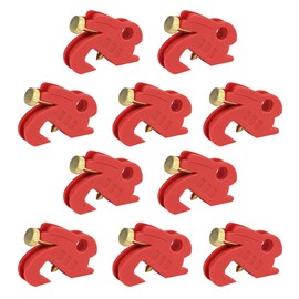 HiLKCO 10 Pack Circuit Breaker Lockout Device for Clamp-on Electrical Pole Breaker for Loto Station Safety Lockout Tagout Kit Small Size with Nylon PA and Brass Screw -4F~248F CBL16