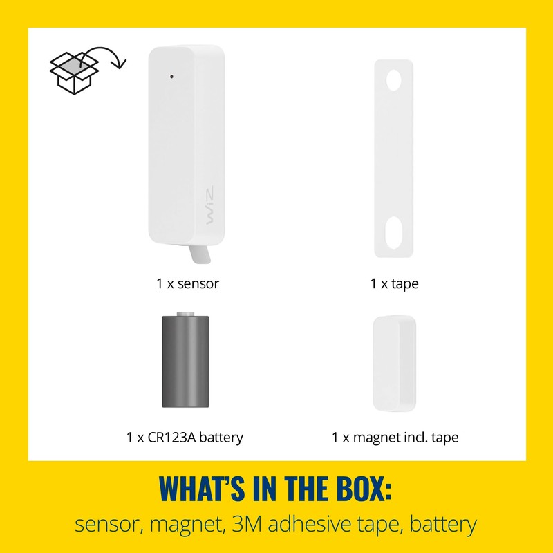WiZ Contact Sensor – Home Monitoring, Home Automation, Real-Time Alerts,