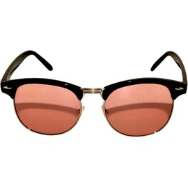 OWL Semi-Rimless Plastic Metal Sunglasses Womens Mens, UV400 Protection Tinted Lens Vintage Retro Sunglasses for Women Men