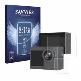 Savvies Screen Protectors for Akaso Brave 4 Pro Ultra Transparent Pack of 6