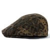 CLAPE Newsboy Hats, Unisex Adjustable Fashion Leopard Ivy Flat Cap
