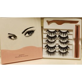 Magnatic Eyelashes,Eye Liner And Applicator.Fiv