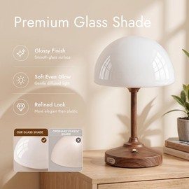 Dawnwake Table Lamp Cordless Lamp,Rechargeble Battery Operated Lamp