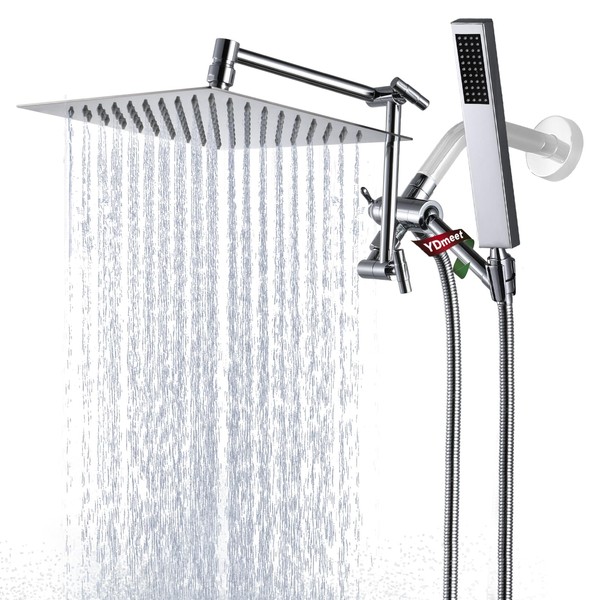 All Metal Rain Shower Head with Handheld Combo, YDmeet 10