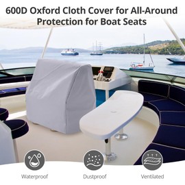 600D Oxford Cloth Boat Seat Cover, Waterproof and Dustproof Boat Seat Cover, Drawstring Boat Cover Compatible with Various Benches, Chairs, Ottomans, Desks