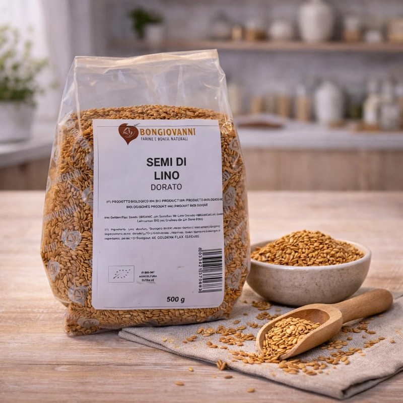 BONGIOVANNI FARINE E BONTA' NATURALI Semi di Lino Dorati 500g