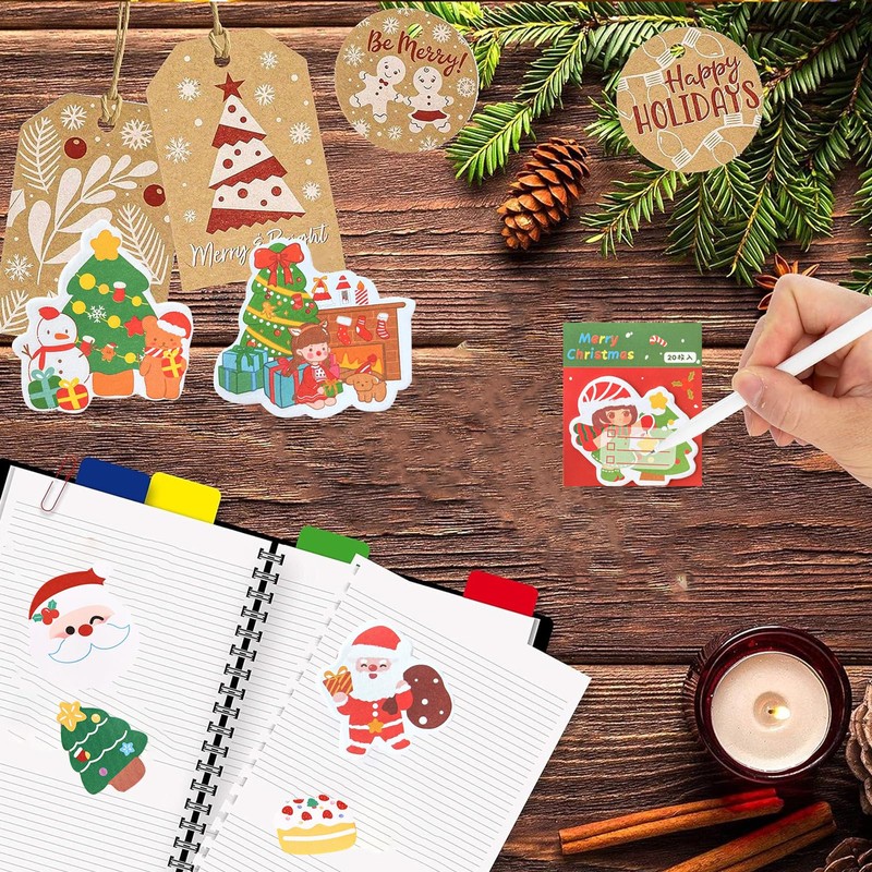 EKSMA 40 Pieces Christmas Notepad Winter Theme Self Sticky Notes