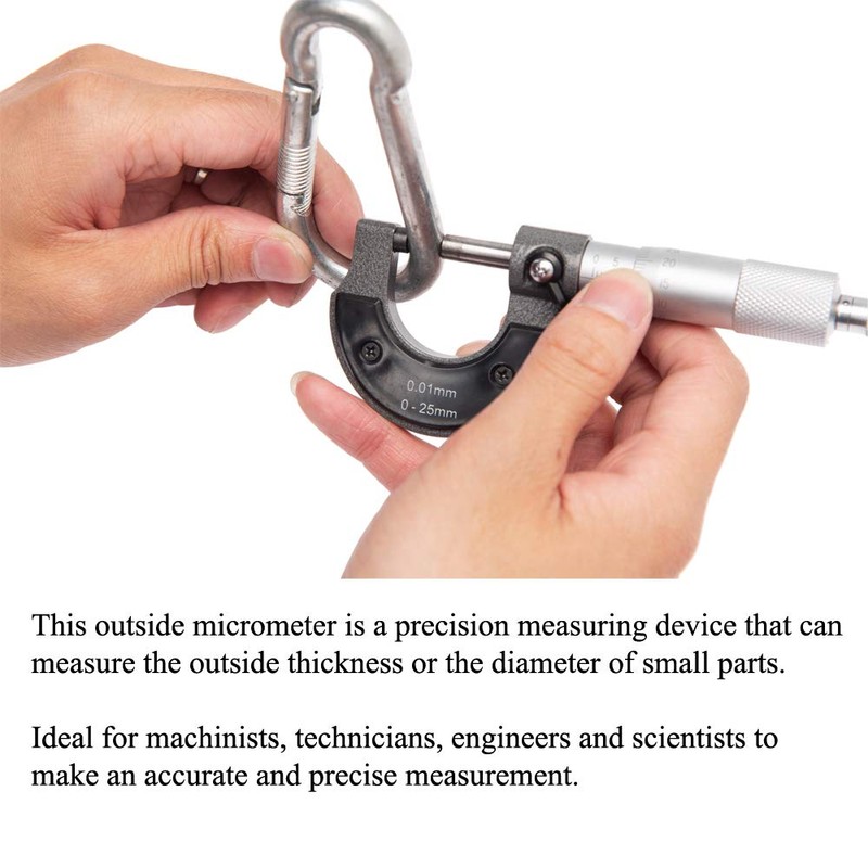 Beslands Micrometer Micrometer 0-25 mm Micrometer Micrometer Measuring Screw 0.01