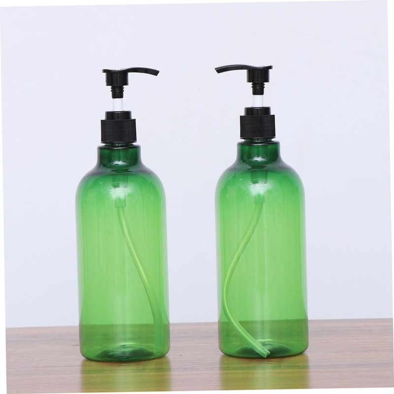 Baluue 2pcs Refillable Shampoo Dispenser Bottles Pump Containers for Essential