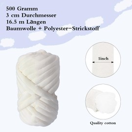 Yootiko Sperrige Armstricken Wolle, 500 g Bulky Armstricken Wolle Dicke Wolle zum Handstricken Chunky Yarn Schlauchgarn Häkelwolle Grobstrick Weiches Wollgarn Haustier Bett Sofa DIY-Kunsthandwerk