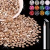 4000PCS 4mm Resin Rhinestones in Bulk (Champagne), Bedazzling Flatback Crystals