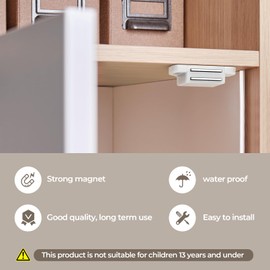 Tonitrui Cabinet Magnetic Catch Magnetic Cabinet Door Catch Magnetic Cabinet Latch for Kitchen Drawer Magnets to Stay Closed Magnetic Catch Closet for Drawer（White 24 Pack）