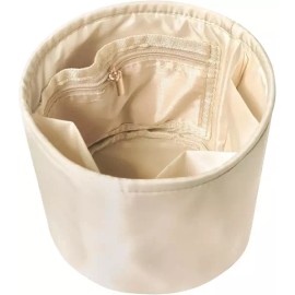 NOTAG 지갑 정리함 핸드백용 원형 버킷백 나일론 가방 작은 토트 삽입 [Beige] NOTAG Wallet Organizer Round Bucket Bag Nylon Small Tote Insert [Beige]
