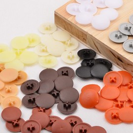 Plastic Screws Cap, Tapping Screw Cover, Cylinder 4.2mm Plastic Screw Cover, Protective Decorative Cover, Round Plastic Caps, Brown 100 pcs