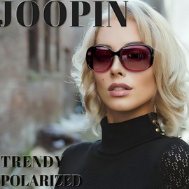 Joopin Polarized Oversized Sunglasses for Women, UV Protection Ladies Shades Trendy Designer Large Frame Womens Sunglasses (Gradient Purple)