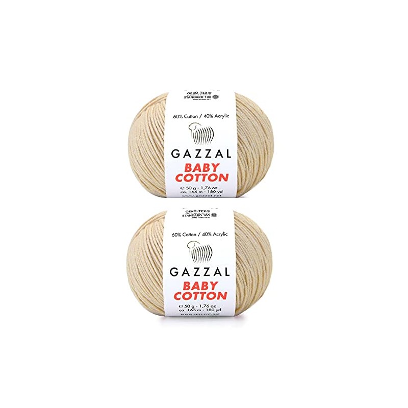 Gazzal Baby Cotton 60% Cotton 40% Acrylic 2 Balls (50g