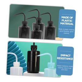 BIUDECO Elastic Plastic Squeeze Bottles for Liquids 250ml Rinse Bottle 85° Nozzle for Lash Water