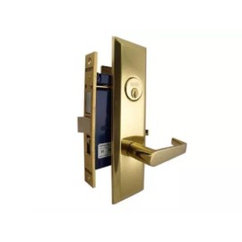 MARKS 116A ENTRANCE METRO APARTMENT MORTISE LOCKSET W/ LEVER HANDLE - Right, Brass