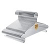 Jiang&Rong 20 Pack Stainless Steel Hangers with Hook, 16.5 Inch