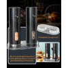 Rechargeable Electric Salt and Pepper Grinder Set with Base