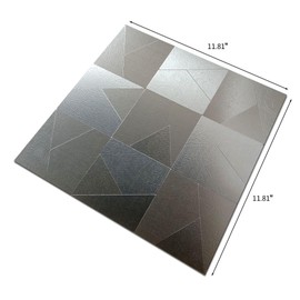 weimeisc 10-Sheet Peel and Stick Backsplash Tile, Self-Adhesive Aluminum 3D Wall Panels, Wall Sticker Metal Mosaic for Kitchen, Living Room, Bedroom (Silver)