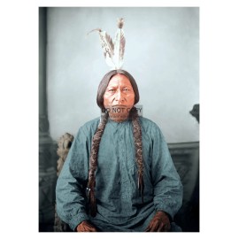SITTING BULL NATIVE AMERICAN CHIEF COLORIZED 5X7 PHOTO