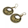 handmade Repousse Lotus Brass Earring Hypoallergenic Bohemian Handmade Nepal ER41