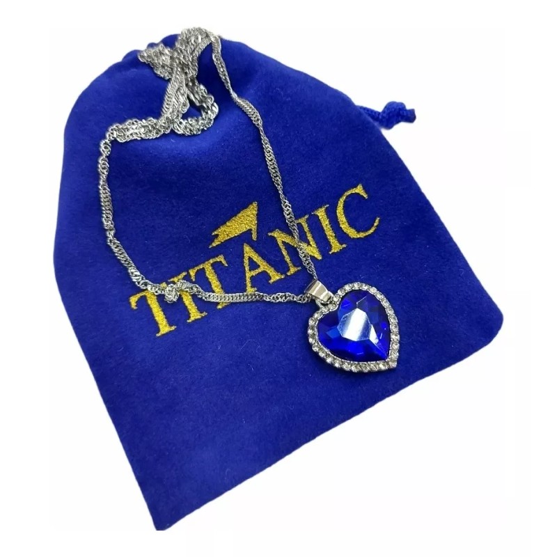 Dtup Collar Titanic Corazón Del Mar Original + Bolsa Terciopelo