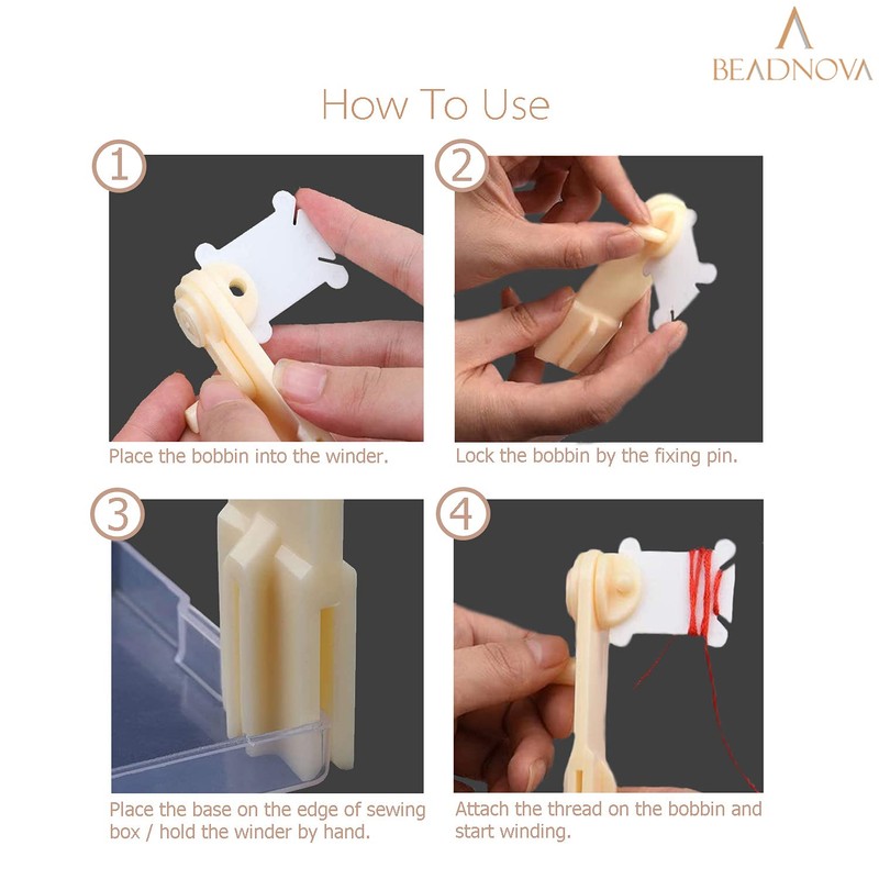 BEADNOVA Floss Bobbin Winder Embroidery Thread Floss Winder for Cross