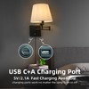 Bedside Wall Mount Light with Dimmable Switch and USB C+A