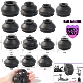 Unbranded 7SizeX2 Ball Joint Boot Dust Cover Tie Rod Linkages Ends Replacement Kits Rubber