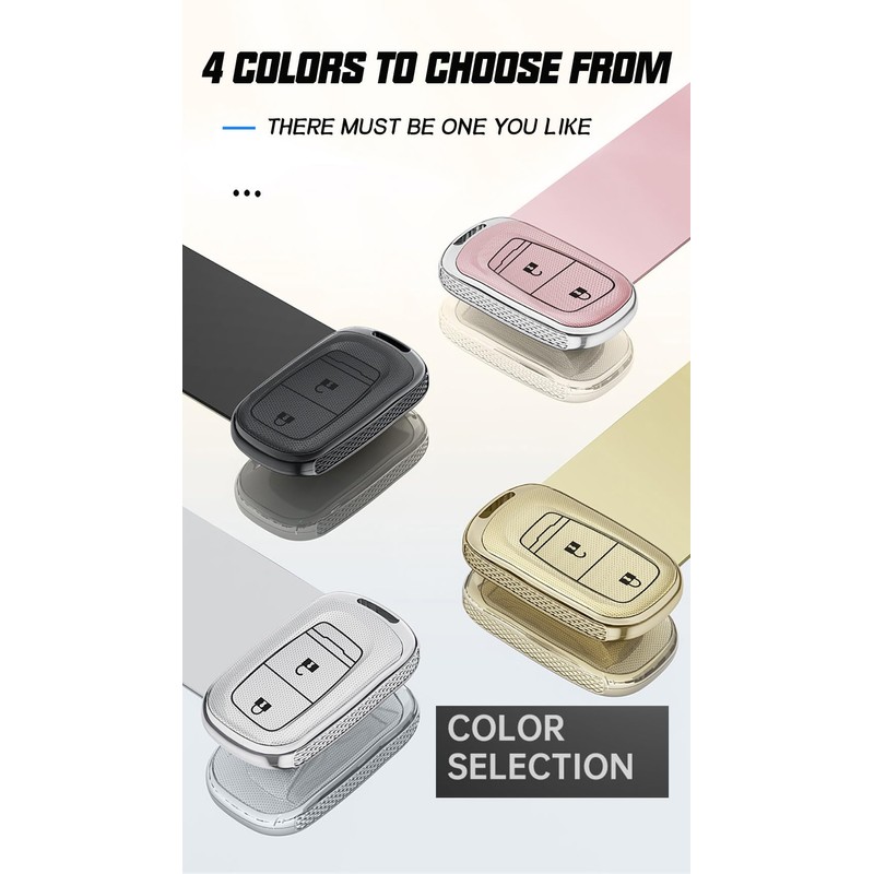 ontto 2 buttons PC Car Key fob Cover compatible with