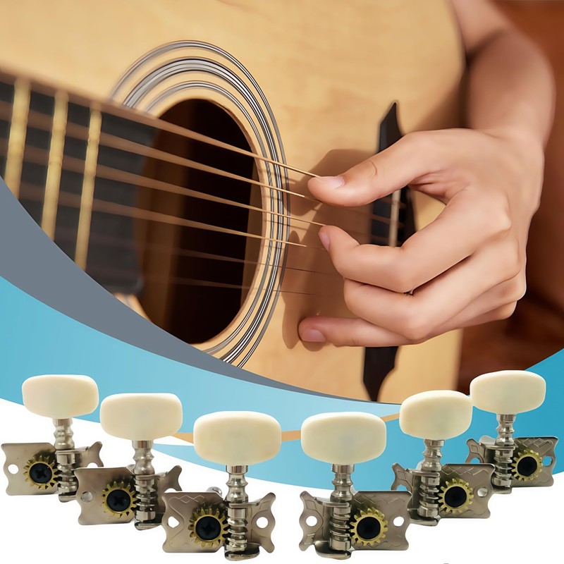 Tuning Pegs 6pcs Chrome Plated Machine Head Classic Guitar Tuning