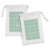 Ambesonne Ice Skates Fabric Pouch Set of 2, Pattern of