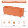 GmeDhc 4PCS Thick Plastic Storage Basket, Rectangular Storage Boxes, Storage