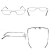 Metal Folding Reading Glasses with Case Slim Stylish Compact Folding